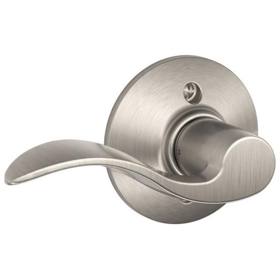 Schlage F170ACC619LH F170 ACC 619 LH Accent Left Hand Dummy Lever, Standard, Satin Nickel