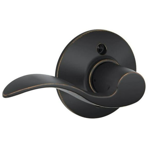 Schlage F170ACC716LH F170 ACC 716 LH Accent Left Hand Dummy Lever, Standard, Aged Bronze