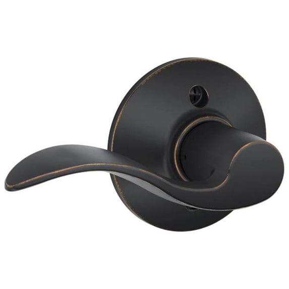 Schlage F170ACC716LH F170 ACC 716 LH Accent Left Hand Dummy Lever, Standard, Aged Bronze