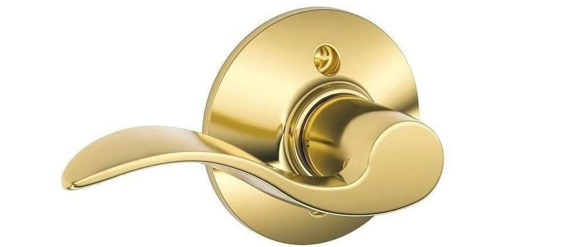 Schlage F170VACC605LH Brass Accent Left-Hand Dummy Lever Lockset - Quantity 1