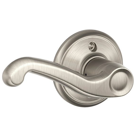 Schlage F170VFLA619LH Flair Design Left Hand Single Dummy Lever, Satin Nickel