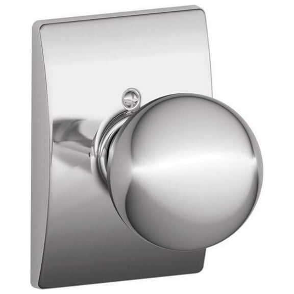 Schlage F170 ORB 625 CEN Orbit Knob Dummy X Century Rose - Bright Chrome