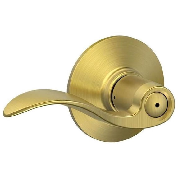 Schlage F40ACC608 Accent Privacy Door Lever Set - Brass