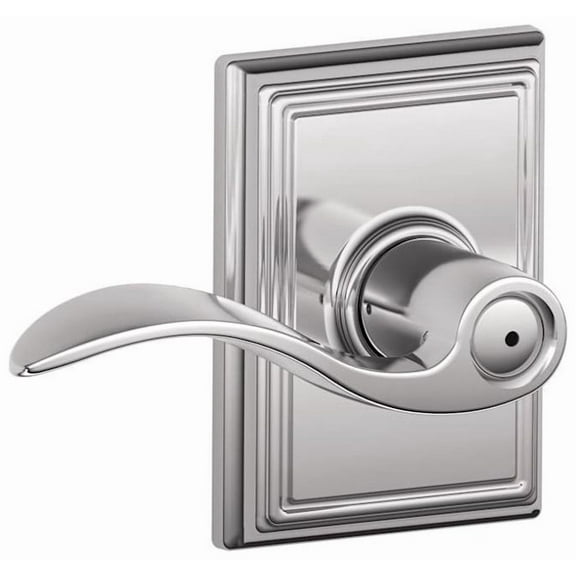 Schlage Accent Lever Bed and Bath Lock in Bright Chrome - F40ACC625
