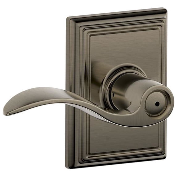 Schlage F40ACC620ADD Accent Privacy Door Lever Set - Grey