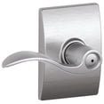 thumbnail image 1 of Schlage F40ACC626CEN Accent Privacy Door Lever Set - Chrome, 1 of 7