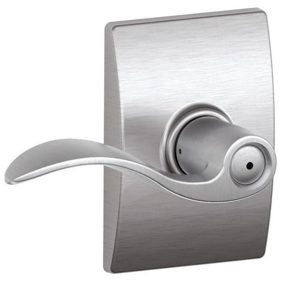 Schlage F40-Acc-Cen Accent Privacy Door Lever Set - Chrome