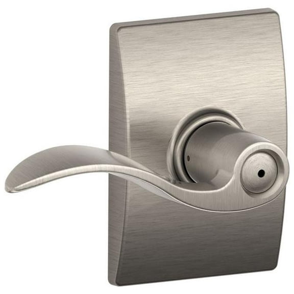 Schlage F40-Acc-Cen Accent Privacy Door Lever Set - Nickel