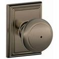 thumbnail image 1 of Schlage F40 Andover With Addison Rose Privacy Lock with 16080 Latch 10027 Strike Antique Nickel Finish, 1 of 6