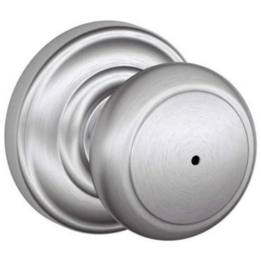 Schlage F40-And-And Andover Privacy Door Knob Set - Chrome