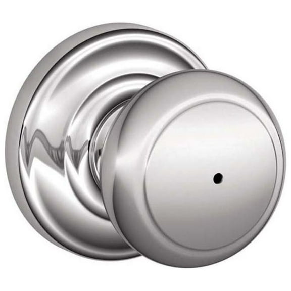 Schlage F40-And-And Andover Privacy Door Knob Set - Chrome