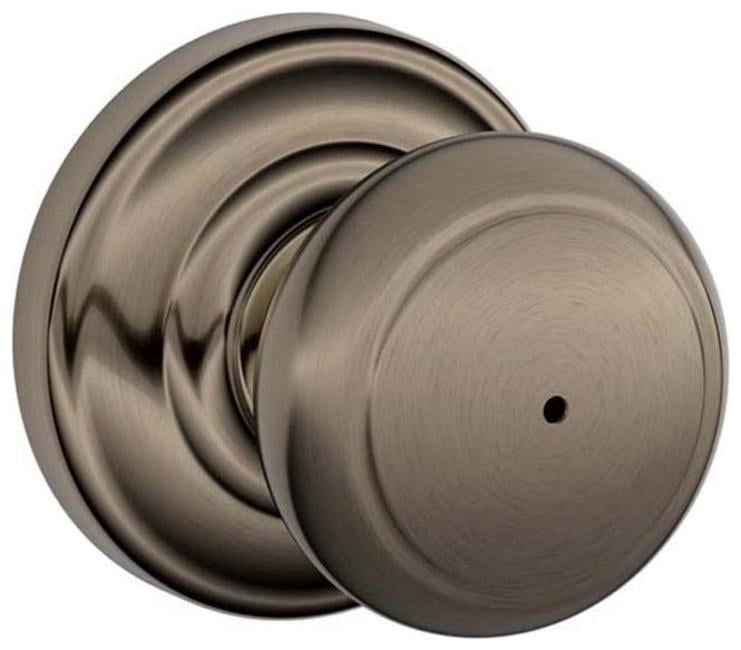 Schlage F40AND620AND Andover Privacy Door Knob Set - Grey