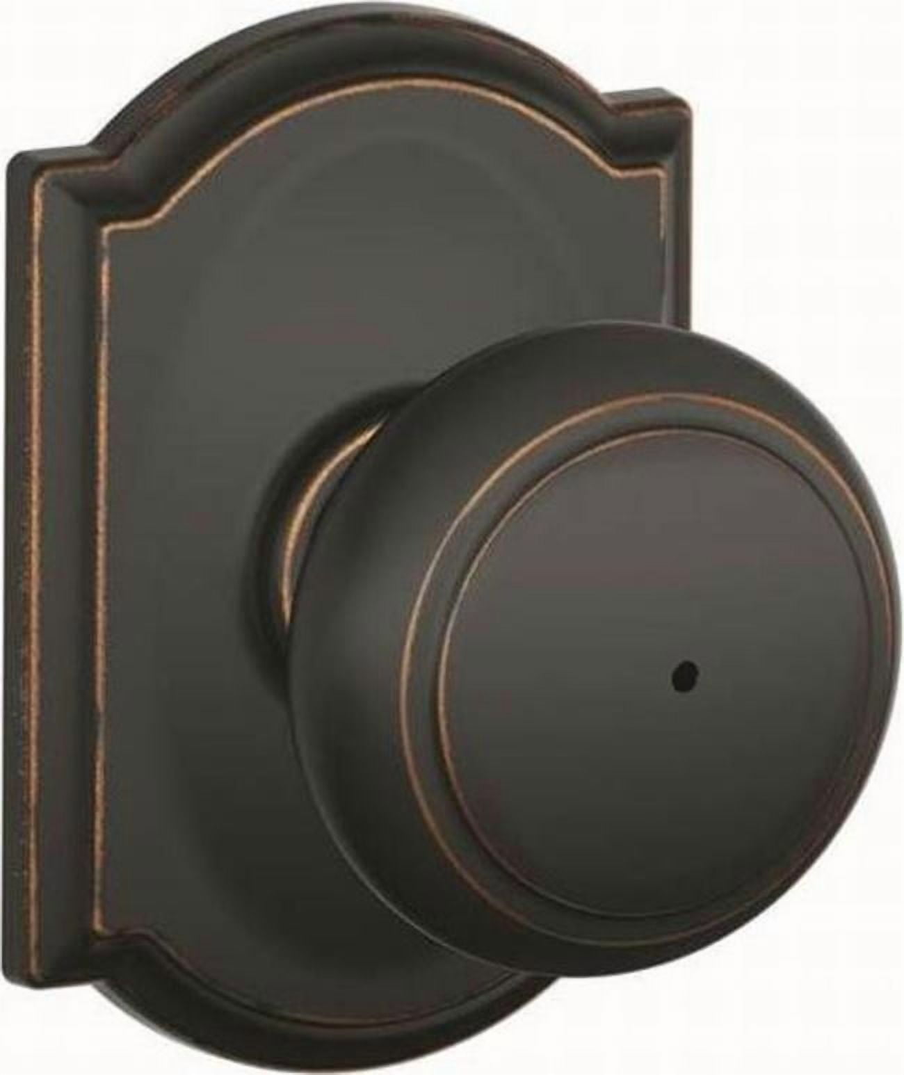 Schlage F40AND716CAM Andover Privacy Door Knob Set - Bronze