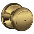 thumbnail image 1 of Schlage F40 Andover Privacy Lock with 16080 Latch 10027 Strike Antique Brass Finish, 1 of 7