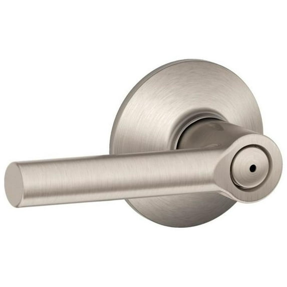 Schlage F40 BRW 619 Broadway Privacy Lever, Satin Nickel
