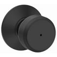 thumbnail image 1 of Schlage F40 BWE 622 Bowery Privacy Lock Knob, Matte Black, 1 of 7