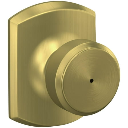Schlage F40-Bwe-Grw Bowery Privacy Door Knob Set - Brass