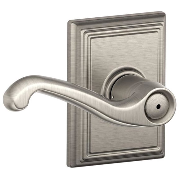 Schlage F40-Fla-Add Flair Privacy Door Lever Set - Nickel