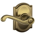 thumbnail image 1 of Schlage F40FLA609CAM Flair Privacy Door Lever Set - Brass, 1 of 7