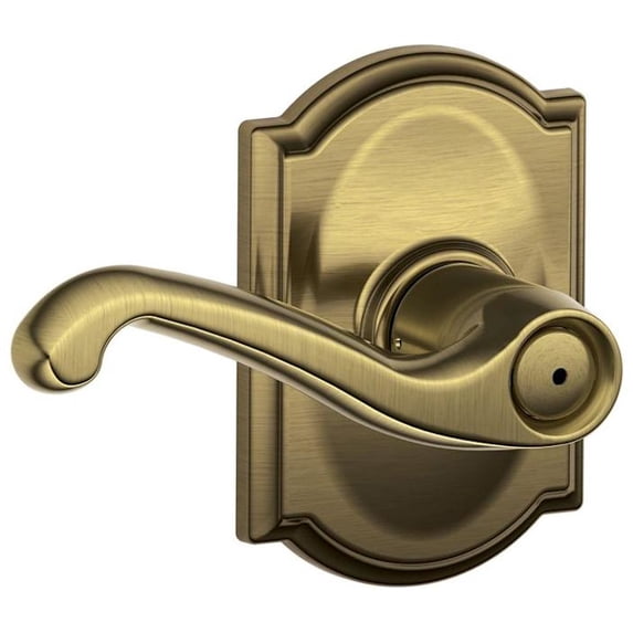 Schlage F40FLA609CAM Flair Privacy Door Lever Set - Brass