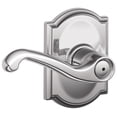 thumbnail image 1 of Schlage F40FLA625CAM Flair Privacy Door Lever Set - Chrome, 1 of 7
