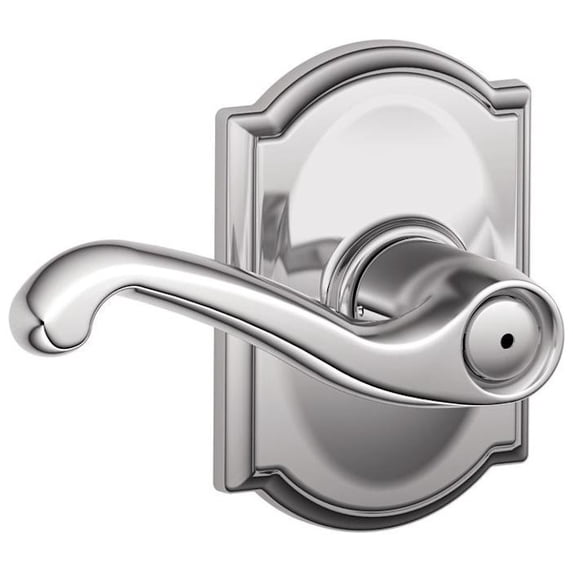 Schlage F40FLA625CAM Flair Privacy Door Lever Set - Chrome