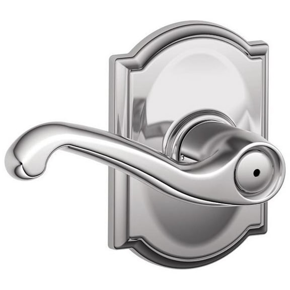 Schlage F40-Fla-Cam Flair Privacy Door Lever Set - Chrome