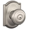 thumbnail image 1 of Schlage F40 GEO 619 CAM Camelot Collection Georgian Privacy Knob, Satin Nickel, 1 of 7