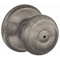 thumbnail image 1 of Schlage F40 GEO 621 Georgian Privacy Knob, Distressed Nickel, 1 of 7