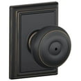 thumbnail image 1 of Schlage F40 GEO 716 ADD Addison Collection Georgian Privacy Knob, Aged Bronze, 1 of 7