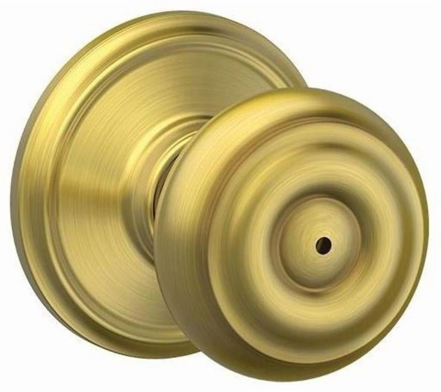 Schlage F40-Geo Georgian Privacy Door Knob Set - Brass