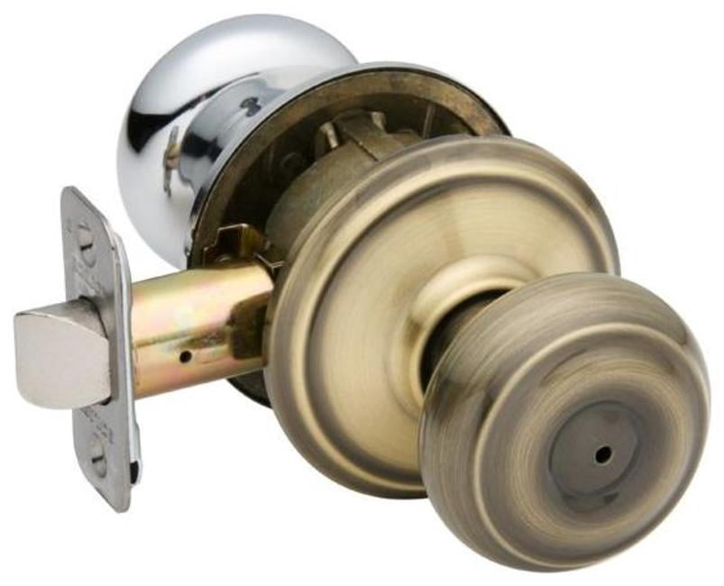 Schlage F40GEO609625 Georgian Privacy Door Knob Set - Brass