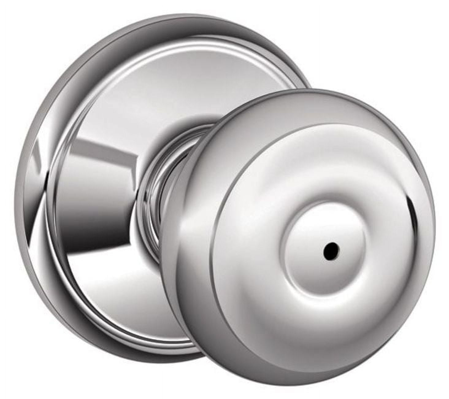 First Secure by Schlage Rigsby Bed / Bath Privacy Door Knob in Stainless  Steel