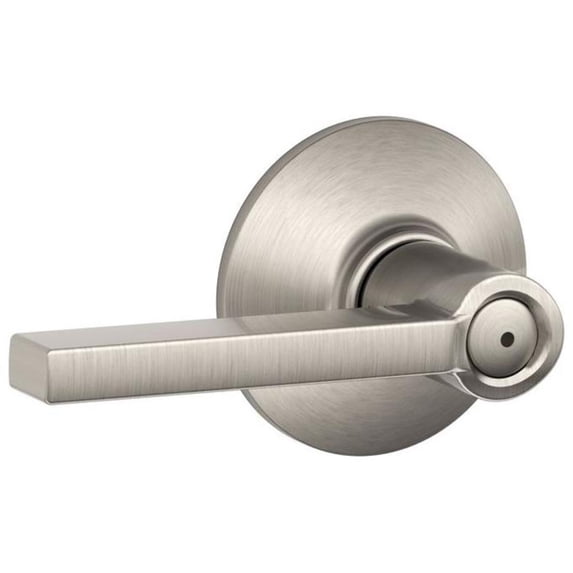 Schlage F40 LAT 619 Latitude Privacy Lever, Satin Nickel