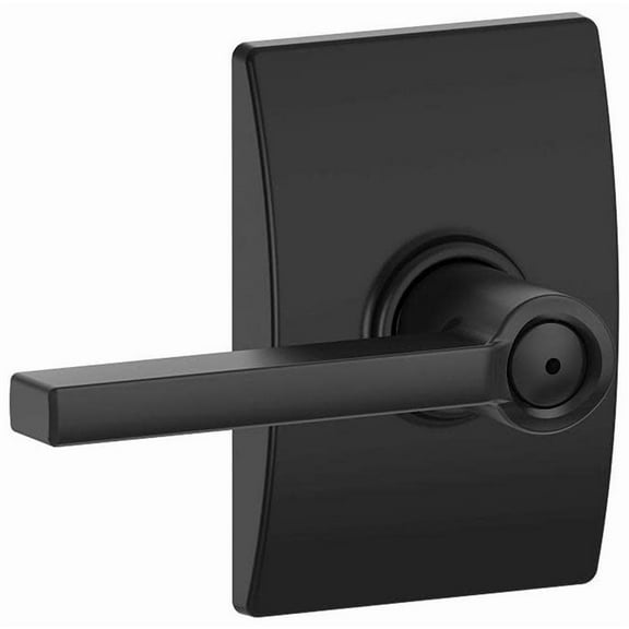 Schlage F40 LAT 622 CEN Century Collection Latitude Privacy Lock Lever, Matte Black