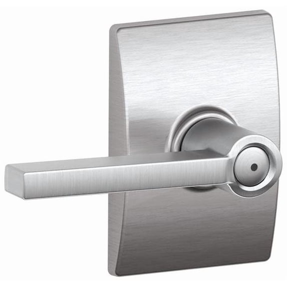 Schlage F40 LAT 626 CEN Century Collection Latitude Privacy Lever, Satin Chrome