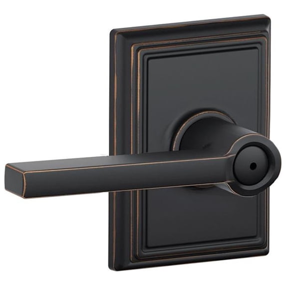 Schlage F40LAT716ADD Latitude Privacy Door Lever Set - Bronze