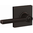 thumbnail image 1 of Schlage F40 LAT 716 COL Latitude Lever with Collins Trim Bed & Bath Privacy Door Lock, Aged Bronze, 1 of 7