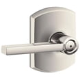 thumbnail image 1 of Schlage F40LAT618GRW Latitude Privacy Door Lever Set - Nickel, 1 of 7