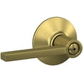 thumbnail image 1 of Schlage F40LAT608 Latitude Privacy Door Lever Set - Brass, 1 of 7