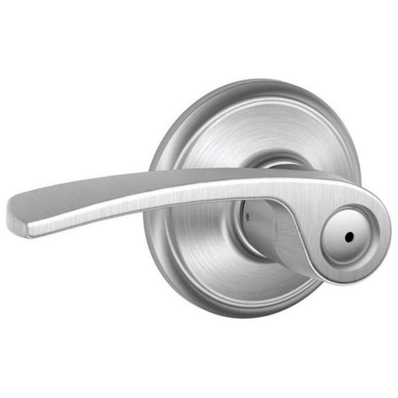 Schlage F40 MER 626 16-080 10-027 Merano Bed and Bath Lever, Satin Chrome