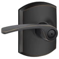 thumbnail image 1 of Schlage F40 Merano With Greenwich Rose Privacy Lock with 16080 Latch 10027 Strike Aged Bronze Finish, 1 of 4