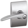 thumbnail image 1 of Schlage F40MNH626CEN Manhattan Privacy Door Lever Set - Chrome, 1 of 6