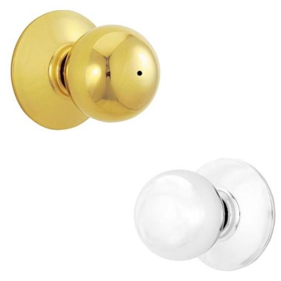 Schlage F40ORB605625 Orbit Privacy Door Knob Set - Brass