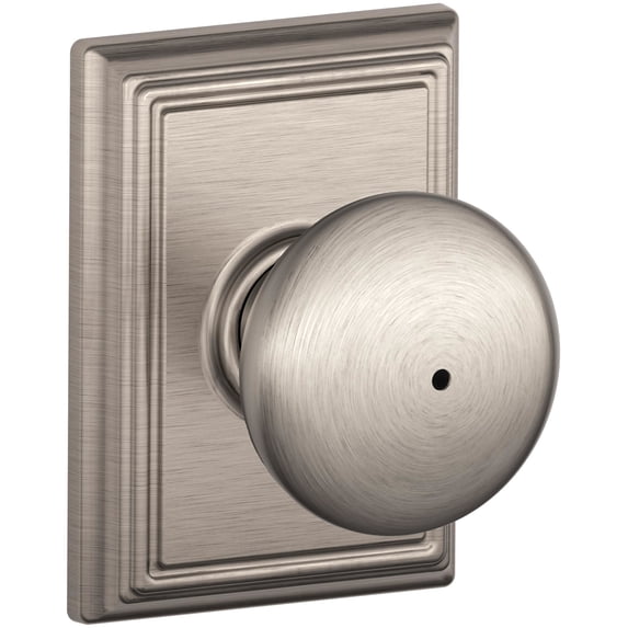 Schlage F40PLY619ADD Plymouth Privacy Knob Satin Nickel