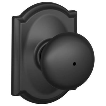 Schlage F40-Ply-Cam Plymouth Privacy Door Knob Set - Black