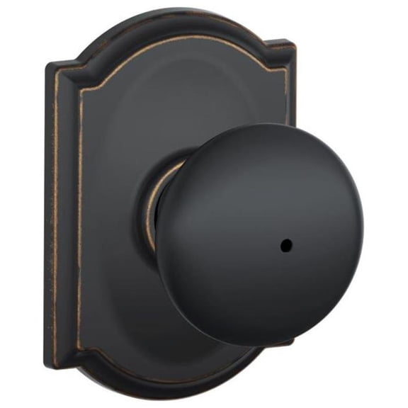 Schlage F40-Ply-Cam Plymouth Privacy Door Knob Set - Bronze