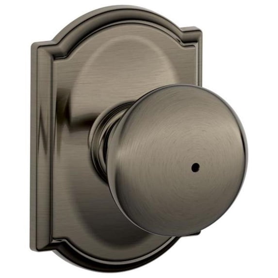 Schlage F40PLY620CAM Plymouth Privacy Door Knob Set - Grey