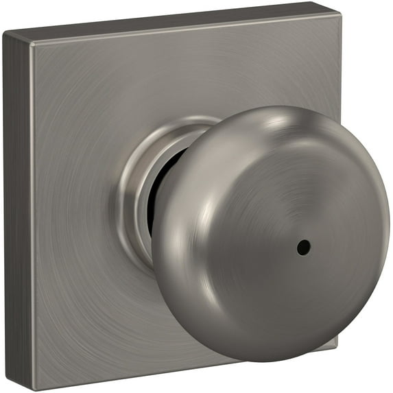 Schlage F40-Ply-Col Plymouth Privacy Door Knob Set - Nickel