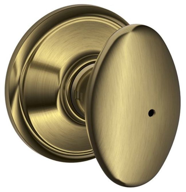 Siena Antique Brass Bed and Bath Privacy Door Knob